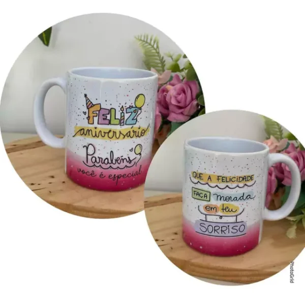CANECA CERÂMICA - ANIVERSÁRIO - Imagem 3