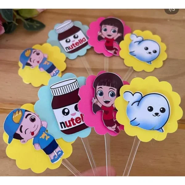 TOPPER PARA DOCINHOS E CUPCAKES 5X5 CM EM CAMDAS KIT COM 20 UND - Imagem 2