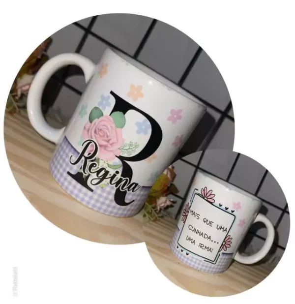 CANECA CERÂMICA FRASE E NOME - Imagem 9
