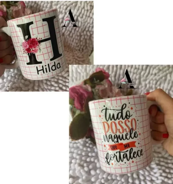 CANECA CERÂMICA FRASE E NOME - Imagem 6
