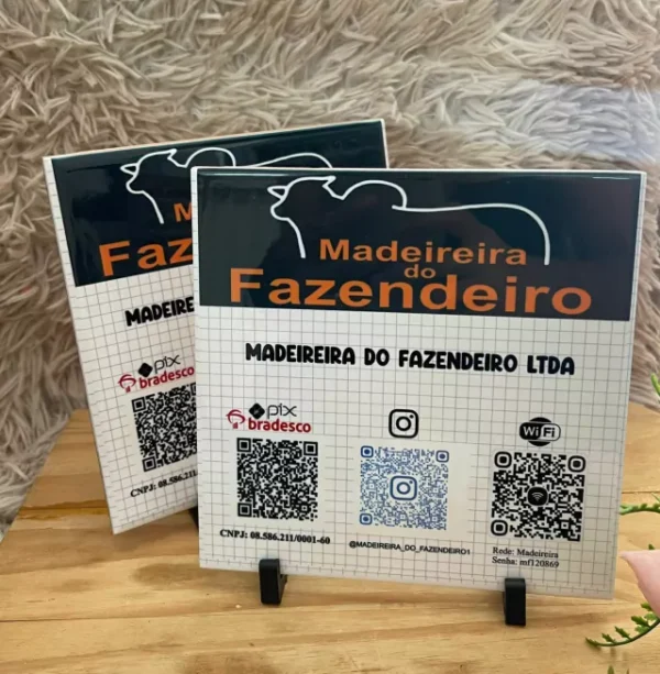 AZULEJO PIX 15x15 COM WI-FI e REDE SOCIAL E PIX - Imagem 2